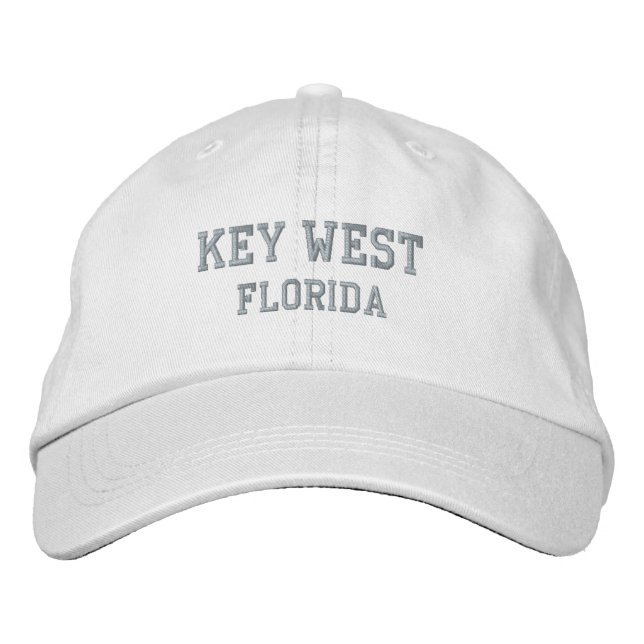 Brodée Casquette de baseball brodé Key West Florida (Devant)