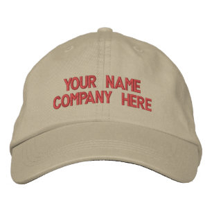 Brodée Casquette de baseball brodé Nom de texte personnal
