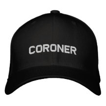 casquette de baseball brodé par le coroner