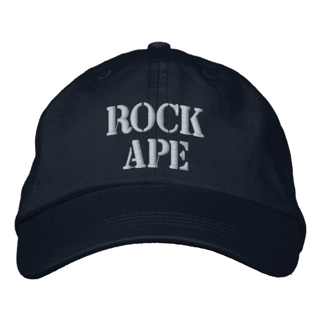 Brodée CASQUETTE de baseball brodé ROCK APE (Devant)