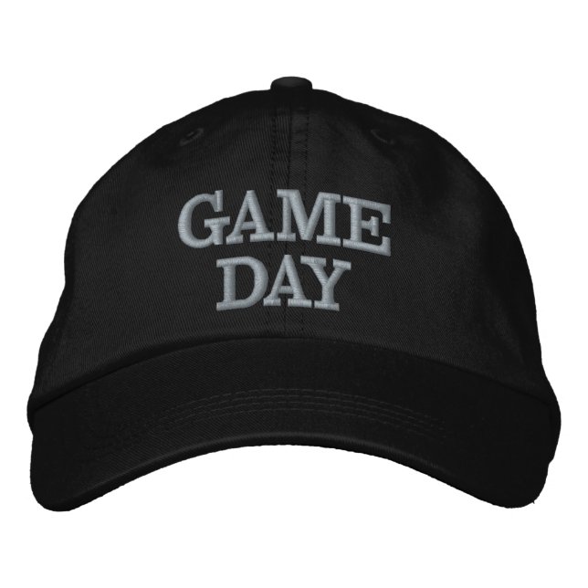 Brodée Casquette de Baseball Brodé TITRE Jour de Match (Devant)