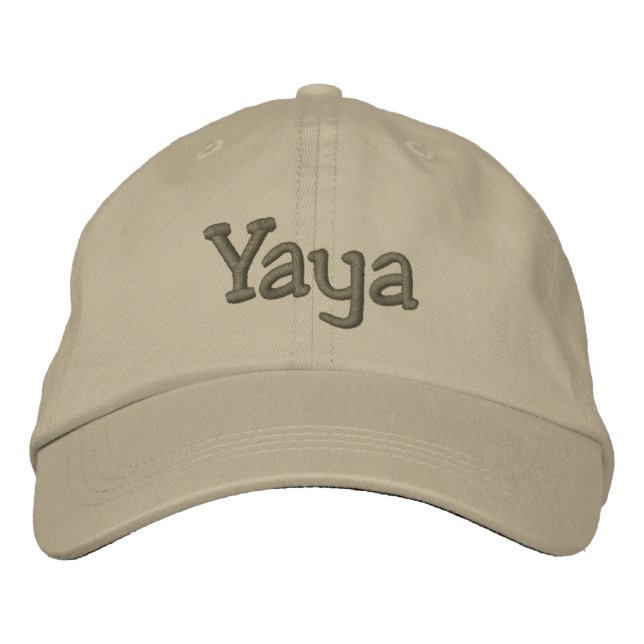 Brodée Casquette de baseball brodé Yaya / Casquette Khaki (Devant)