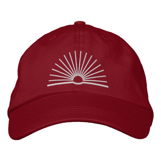 Brodée Casquette de baseball CMEC - rouge avec logo blanc (Devant)