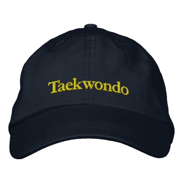 Brodée Casquette de baseball de la marine de Taekwondo (Devant)