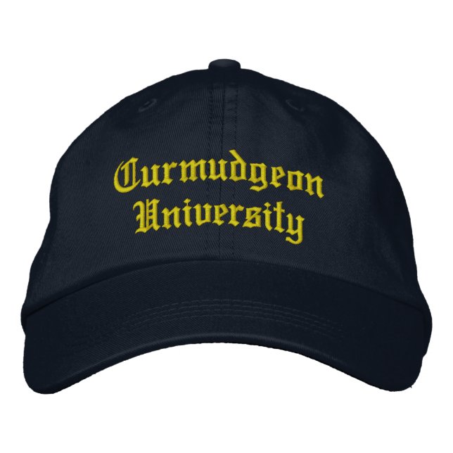 Brodée Casquette de baseball de l'université Curmudgeon (Devant)