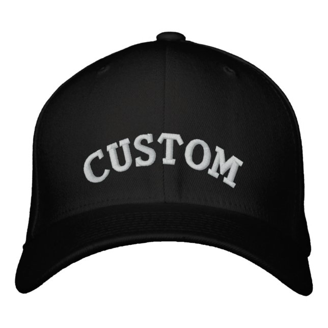 Brodée Casquette de baseball de texte personnalisable (Devant)