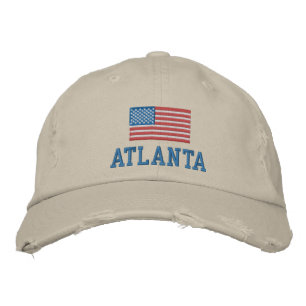 Brodée Casquette de baseball du drapeau américain Atlanta