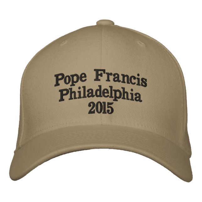 Brodée Casquette de baseball du pape François (Devant)