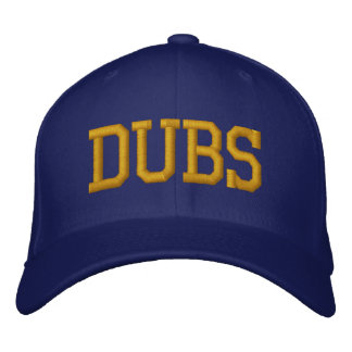 Brodée casquette de baseball "DUBS" - Bleu et or