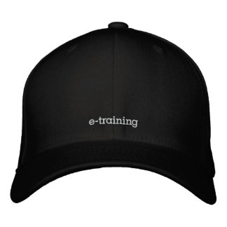 Brodée casquette de baseball en laine noire