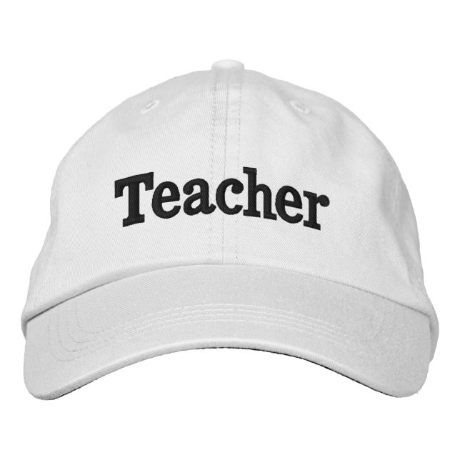 Brodée casquette de baseball enseignant titre de poste  (Devant)