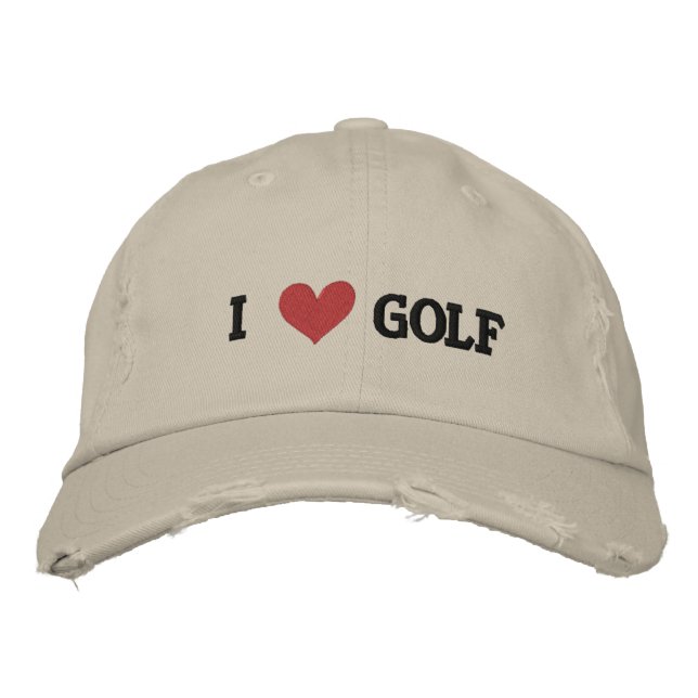 Brodée casquette DE BASEBALL "I LOVE GOLF" (Devant)