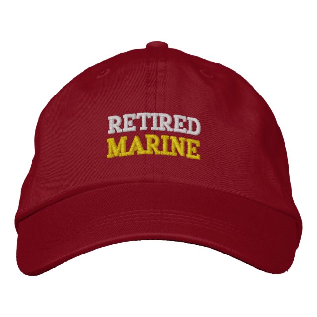 BRODÉE CASQUETTE DE BASEBALL MARIN RETRAITÉ (Devant)