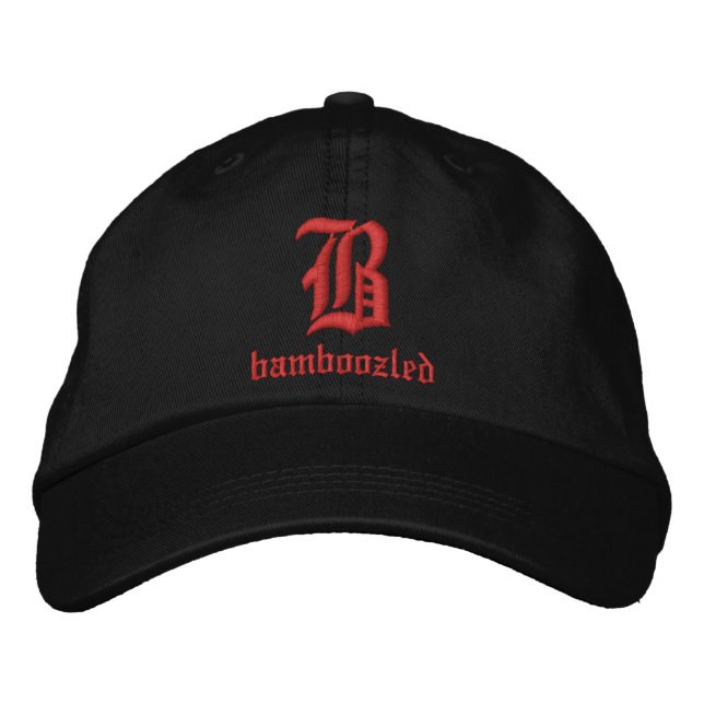 Brodée Casquette de baseball masculin Bamboozled - Noir/R (Devant)