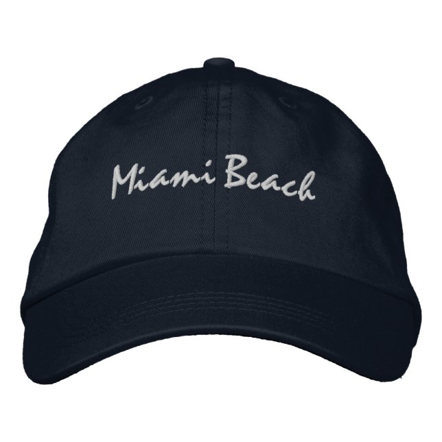 Brodée Casquette de baseball Miami Beach Floride (Devant)