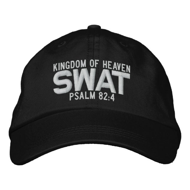 Brodée CASQUETTE de baseball personnalisé SWAT (Devant)