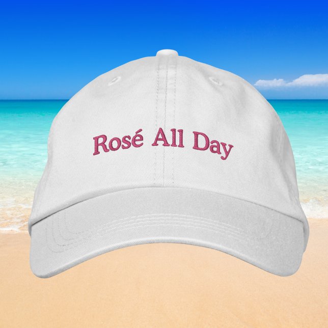 Brodée Casquette de Baseball Rosé Toute la Journée / Vin  (Créateur téléchargé)