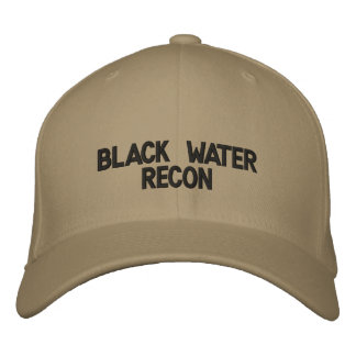Brodée Casquette de baseball sur mesure Recon d'eau noire