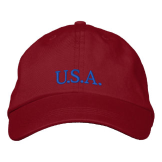 Brodée Casquette de baseball "U.S.A." casquette brodé rou