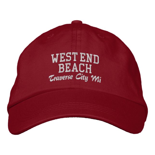 Brodée Casquette de baseball West End Beach Traverse City (Devant)