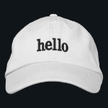 Brodée casquette de blanc bonjour<br><div class="desc">son un casquette de base</div>