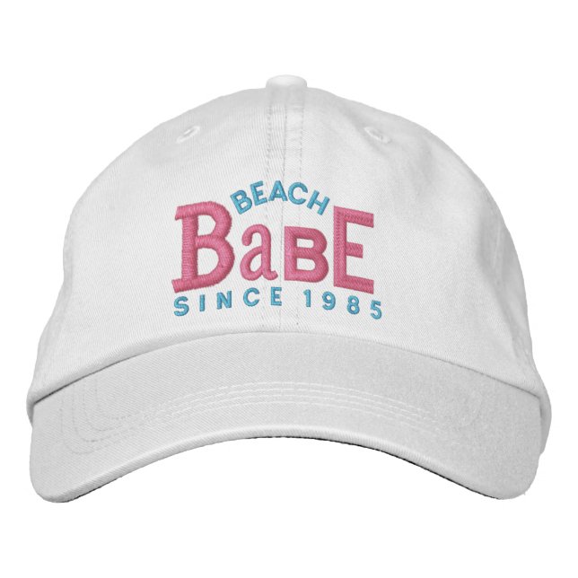 Brodée Casquette de broderie Beach Babe (Devant)