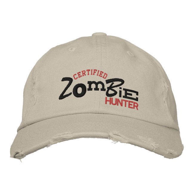 Brodée Casquette de broderie certifié ZOMBIE Hunter Hallo (Devant)