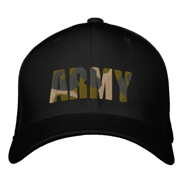 Brodée CASQUETTE de caméra ARMY (Devant)