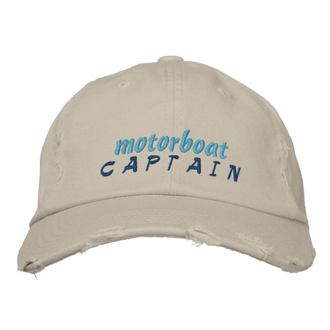 Brodée Casquette de capitaine de bateau (Devant)