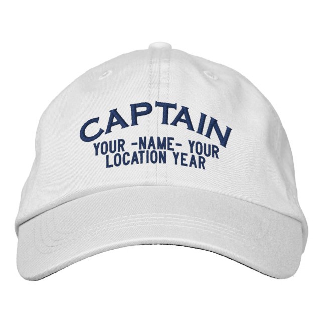 Brodée Casquette de capitaine personnalisé (Devant)