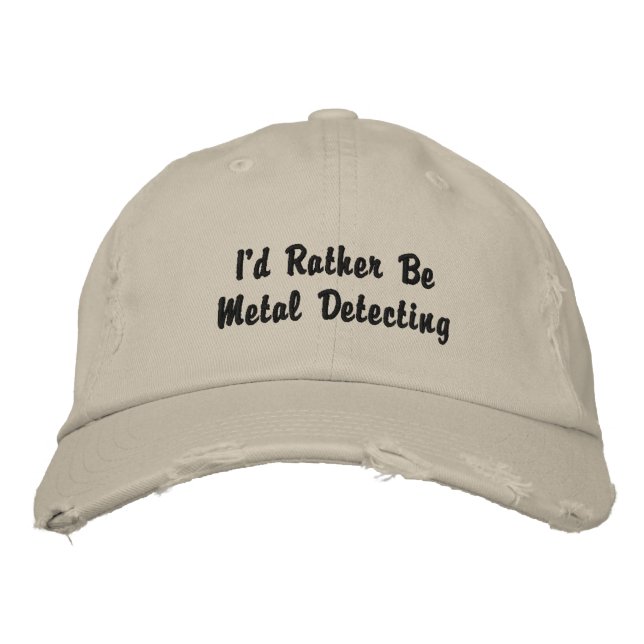 Brodée Casquette de détection des métaux brodés (Devant)
