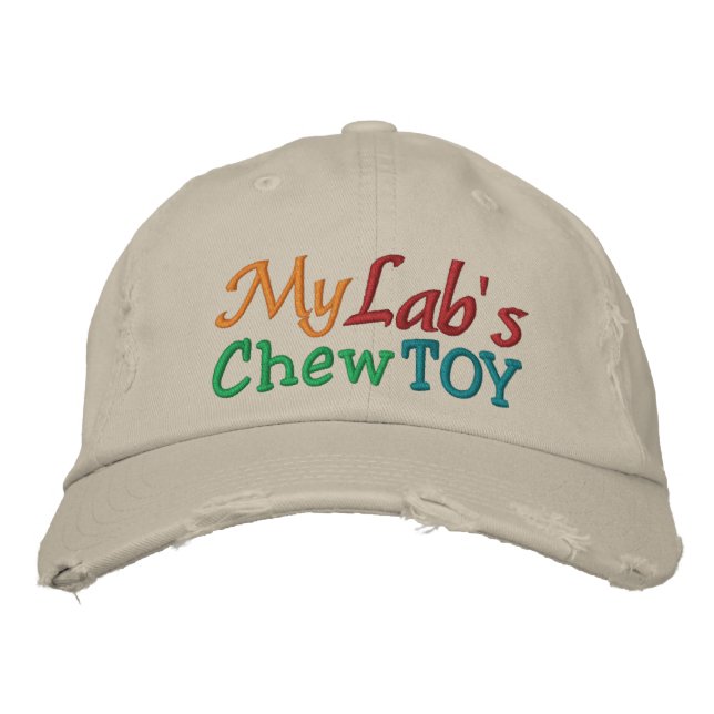 Brodée Casquette de jouets Chew de My Lab par SRF (Devant)