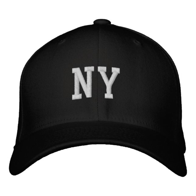 Brodée Casquette de laine Flex-It pour hommes de NY (Devant)