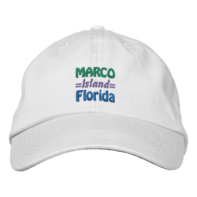 Brodée CASQUETTE de l'ÎLE MARCO (Devant)