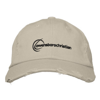Brodée Casquette de logo brodé Brown