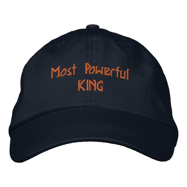 Brodée Casquette de marine imprimée KING la plus puissant (Devant)