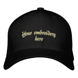 Brodée Casquette de mélange de laine flexible