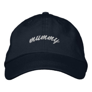 Brodée Casquette de momie minimaliste de la marine