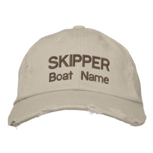 Brodée Casquette de nom de bateau et de skipper personnal