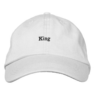Brodée Casquette de Papa Minimaliste Roi - Casquette Blan