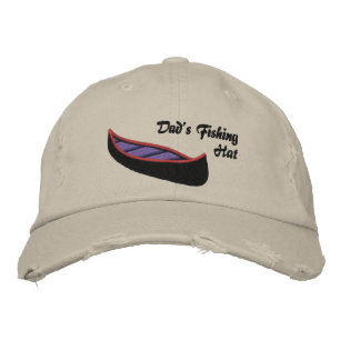 Brodée Casquette de pêche avec canoë