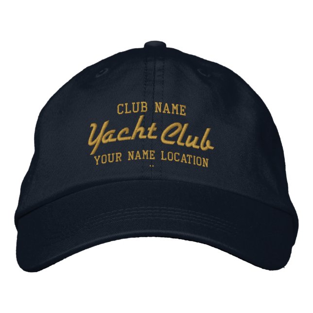 Brodée Casquette de Personalizable de club de yacht (Devant)