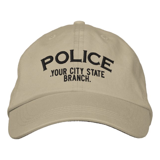 Brodée Casquette de police personnalisé (Devant)