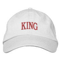 Casquette de qualité avec texte personnalisé KING