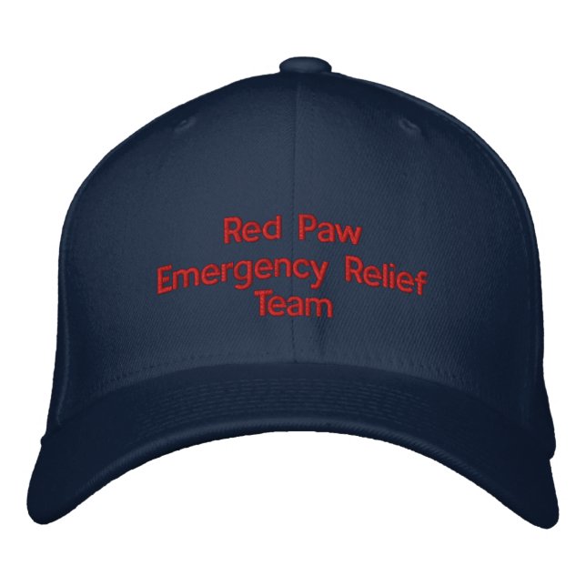 Brodée Casquette de réponse Red Paw (Devant)