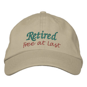 Brodée Casquette de retraite par SRF - Gratuit à Dernier!