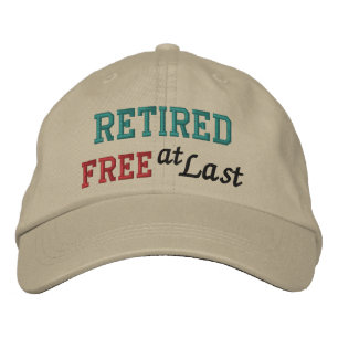 Brodée Casquette de retraite par SRF - Gratuit à Dernier!