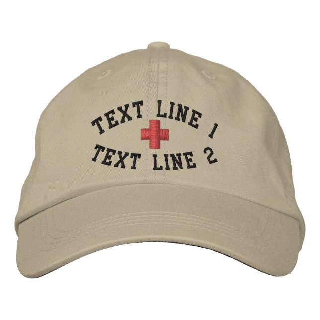Brodée Casquette de sécurité personnalisé avec 2 lignes d (Devant)