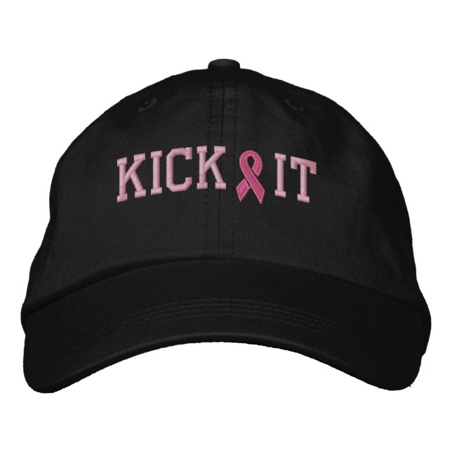 Brodée Casquette de sensibilisation au cancer par SRF (Devant)