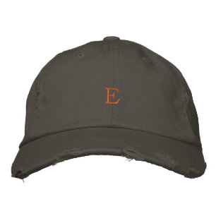 Brodée Casquette de style de vie E Lettre Initial-Horizon